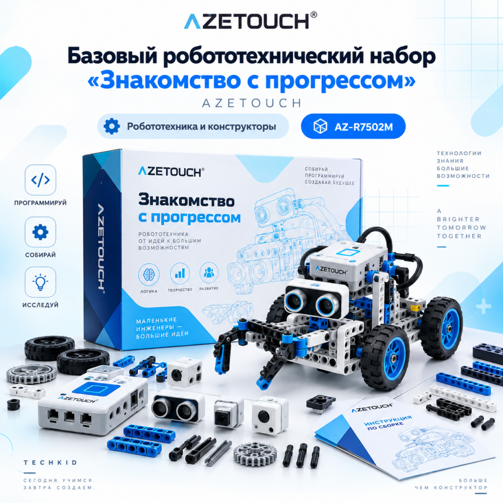 Базовый робототехнический набор Знакомство с прогрессом AZETOUCH