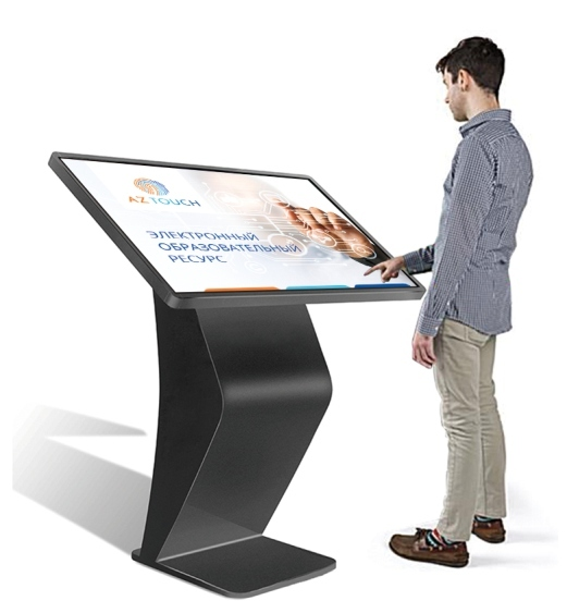 Напольная интерактивная панель AZ TOUCH с наклонным экраном